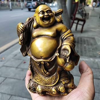 一本物手彫り布袋水牛 一本物手彫り布袋水牛