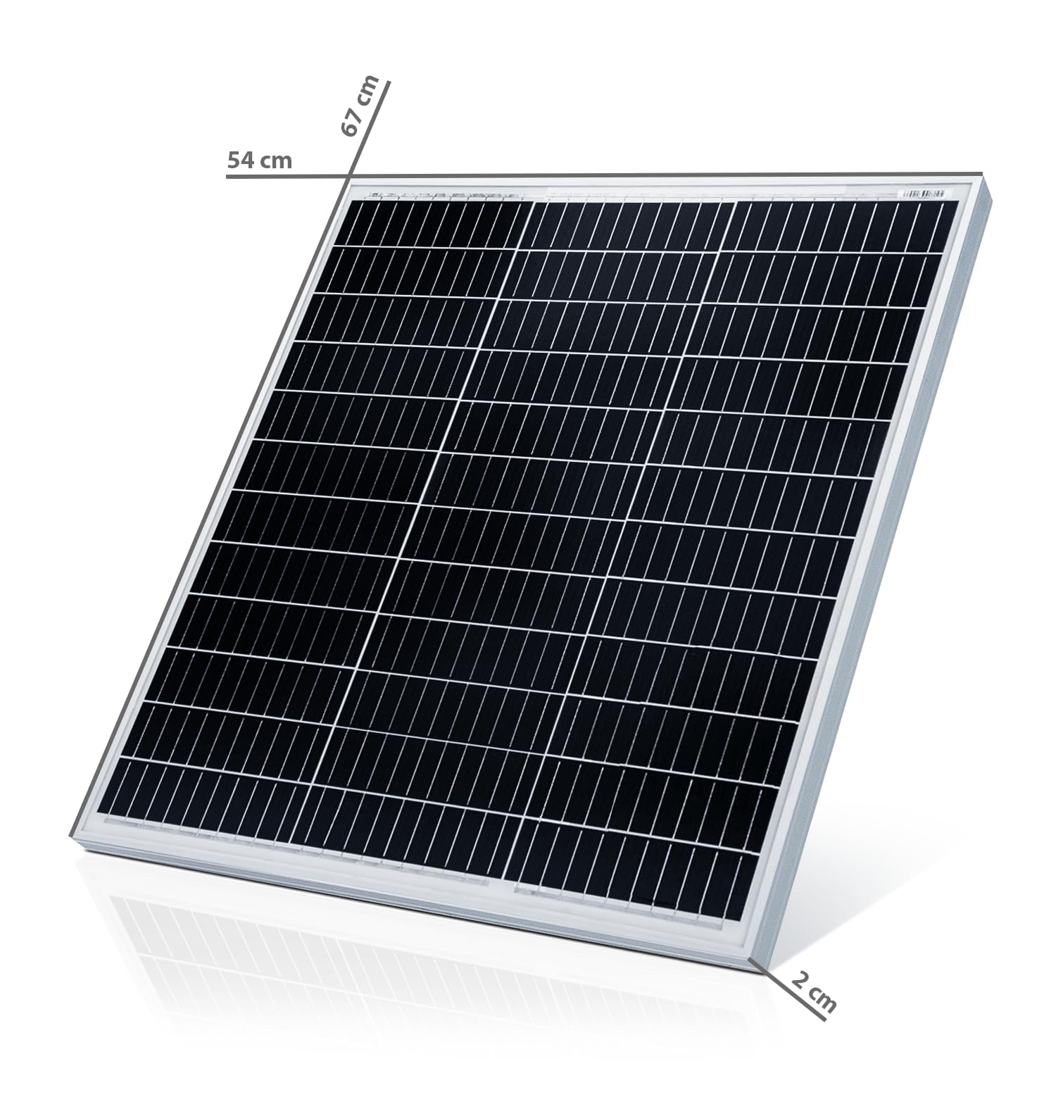 Pannello Solare Fotovoltaico 50W 12V Monocristallino Super Efficiente Off Grid