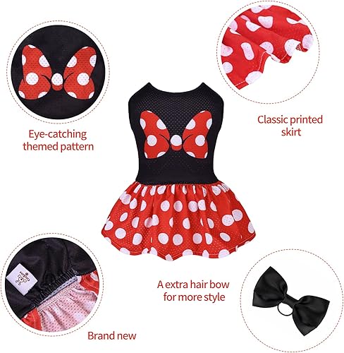 Miniatura 95 de CuteBone Vestido de malla para perro, vestido de Halloween para cachorros, traje de verano para mascotas, moda de verano para perros pequeños, ropa