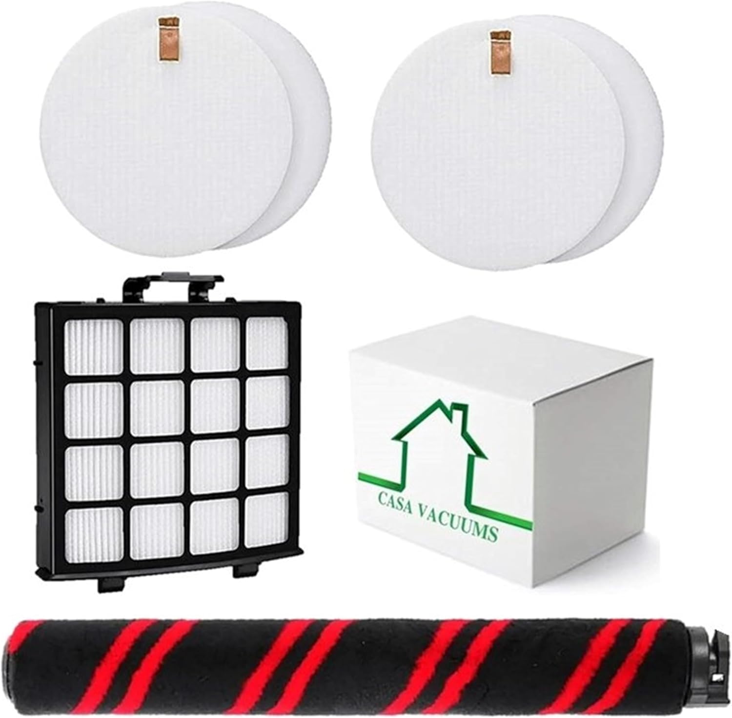 Filter Kit & Soft Roller for Shark UV2500 Upright Vacuum, Vertex w DuoClean PowerFins, HairPro, Powered Lift-Away, Self-Cleaning Brushroll & Odor Neutralizer Technology XFFKAZ2000 XHFAZ2000 1539FC3000