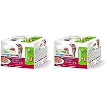 Natural Trainer Cibo Umido per Gatti Adulti Multipack, Tonno e Manzo, 12 x 85 g (Confezione da 2)