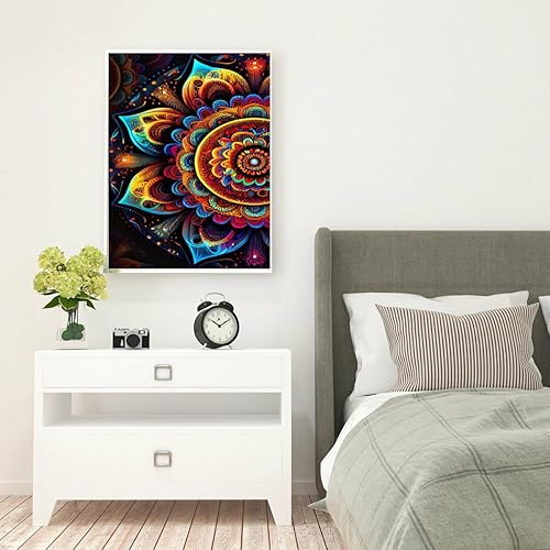 Miniatura 3 de LEARTDYY Kits de pintura de diamantes para adultos, mandala, taladro redondo completo, pintura de puntos de diamante para principiantes, pintura 5D