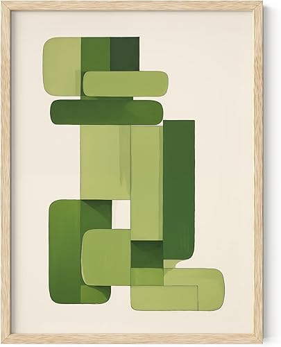 Miniatura 186 de HAUS AND HUES Arte abstracto moderno para pared, arte de sala de estar azul y verde, obra de arte moderna para paredes, imagen minimalista para sala