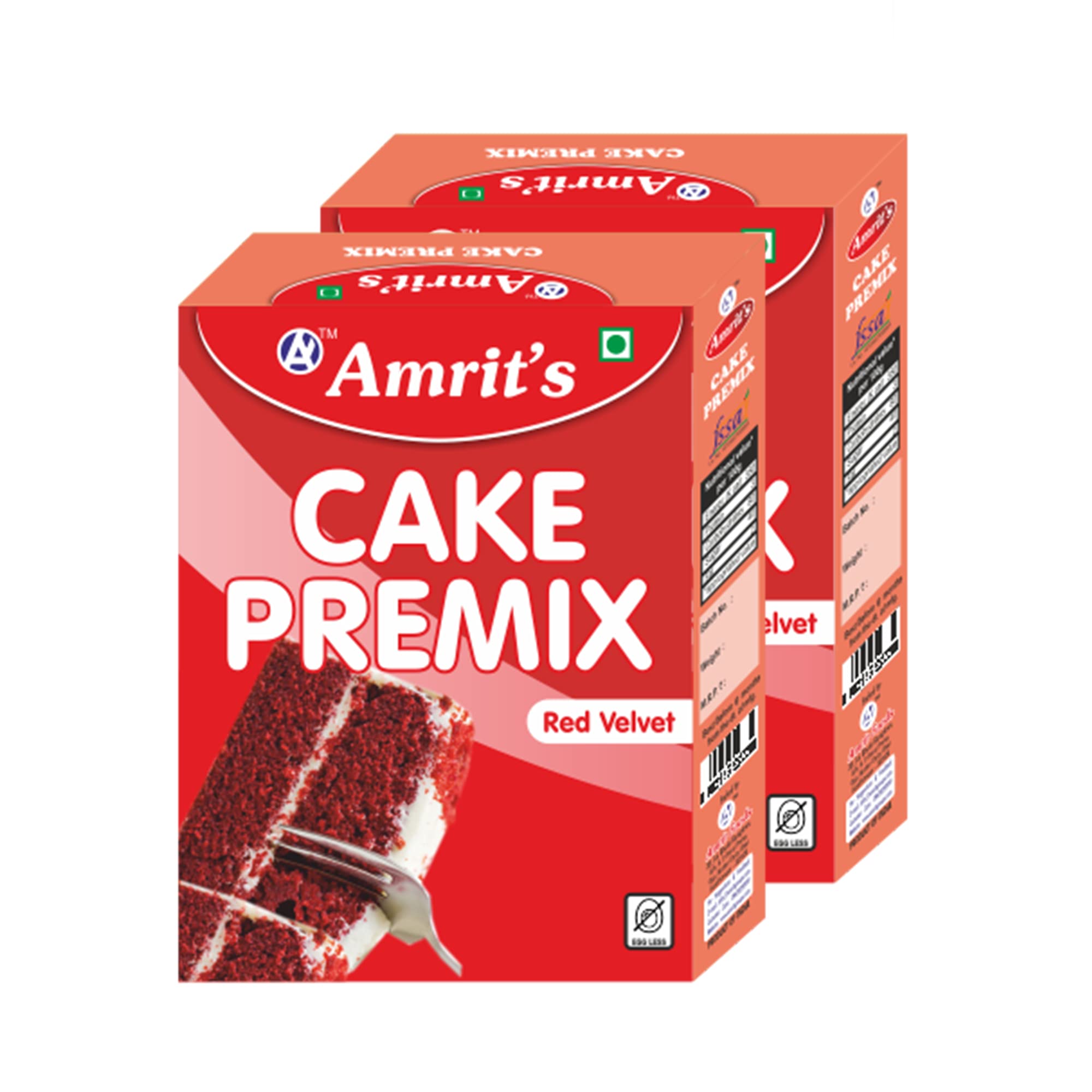 Buy Amrit's Red Velvet Cake Premix Powder 250g (Pack of 2) Eggless