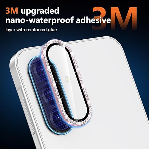 Vista 1013 de para Samsung Galaxy Z Flip 7 Protector de Lente de Cámara, Cubierta de Lente de Vidrio Templado con Anillo de Metal Individual, [Fuerte Adhesión] 1