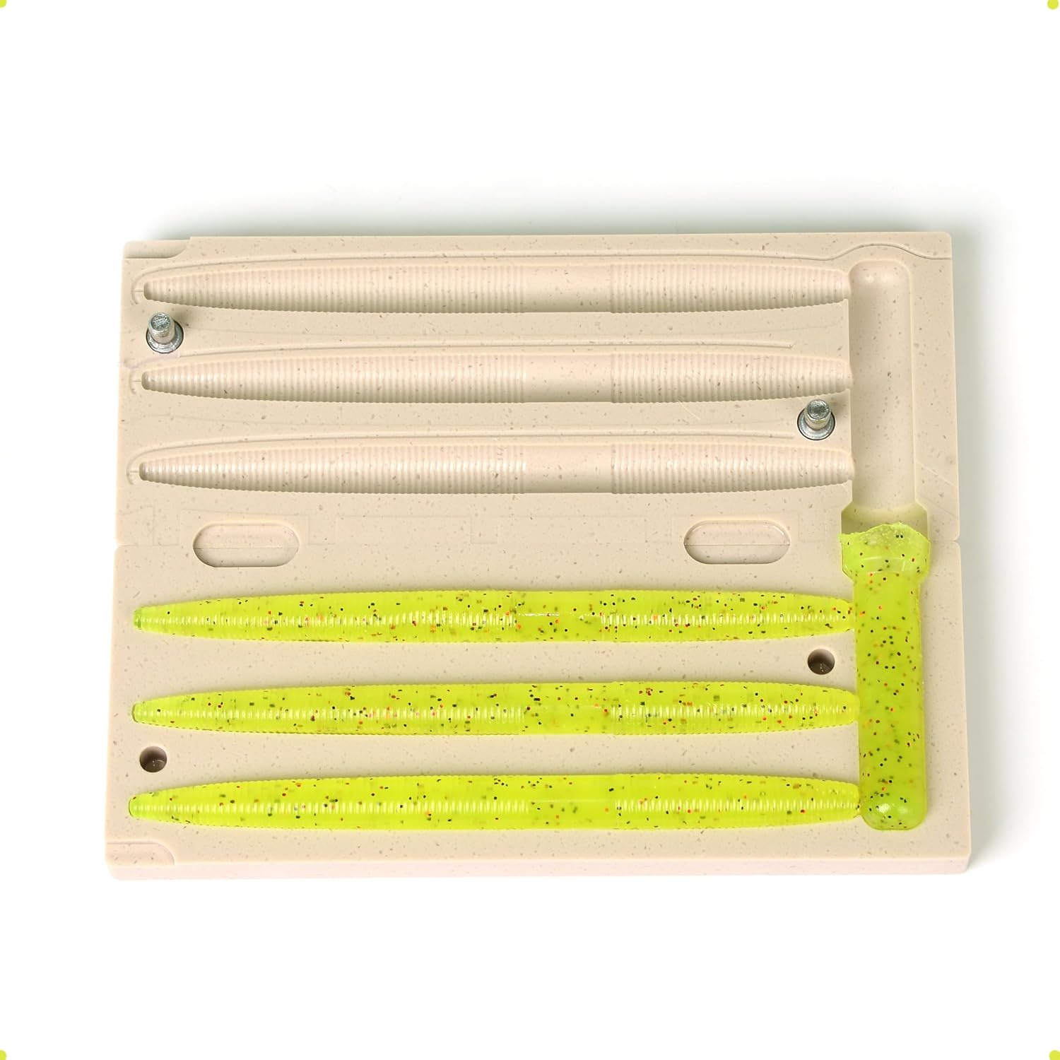 Premium Soft Plastiс Mold Lure Making Injection Molds Fishing Lures 3 Cavity Yama Senko 5''