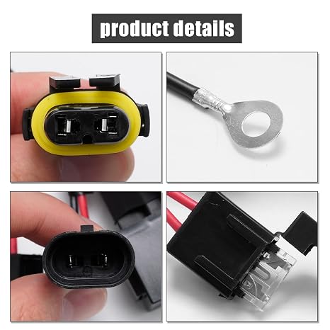 Anxingo Universal Relay Wiring Harness Conversion Kit Replacement for H1 H3 H4 H7 H8 H9 H10 H11 H13 9004 9005 9006 9007 9140 9145 5202 880 884