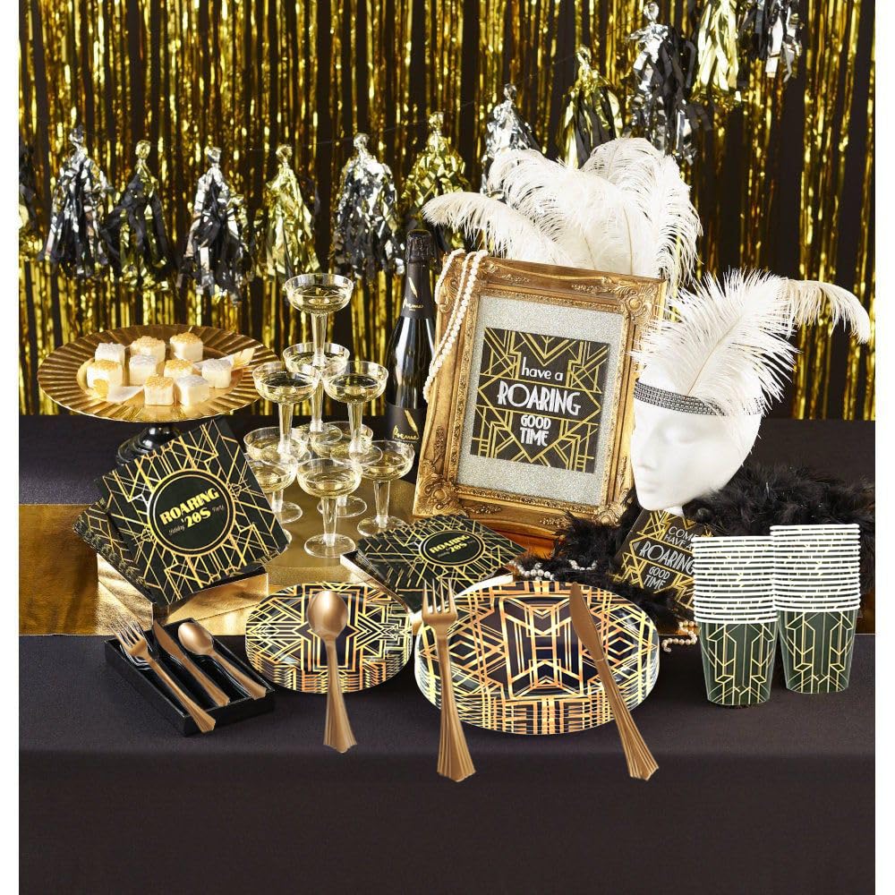120 Pcs Roaring 20s Party Decorations Serves 16 Guests Gatsby | Desertcart  Seychelles, image size:1000x1000
