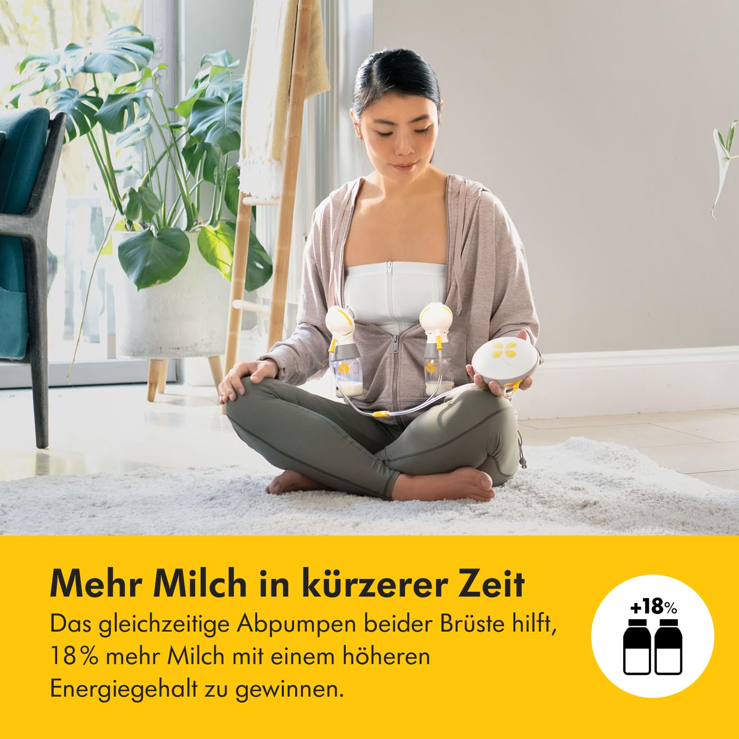 Medela Swing Maxi Elektrische Doppelmilchpumpe mit PersonalFit Flex Brusthauben und 2-Phase-Expression-Technologie