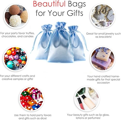 Miniatura 100 de Nuevas bolsas de satén Rosa - 5 x 8 pulgadas (paquete de 50)