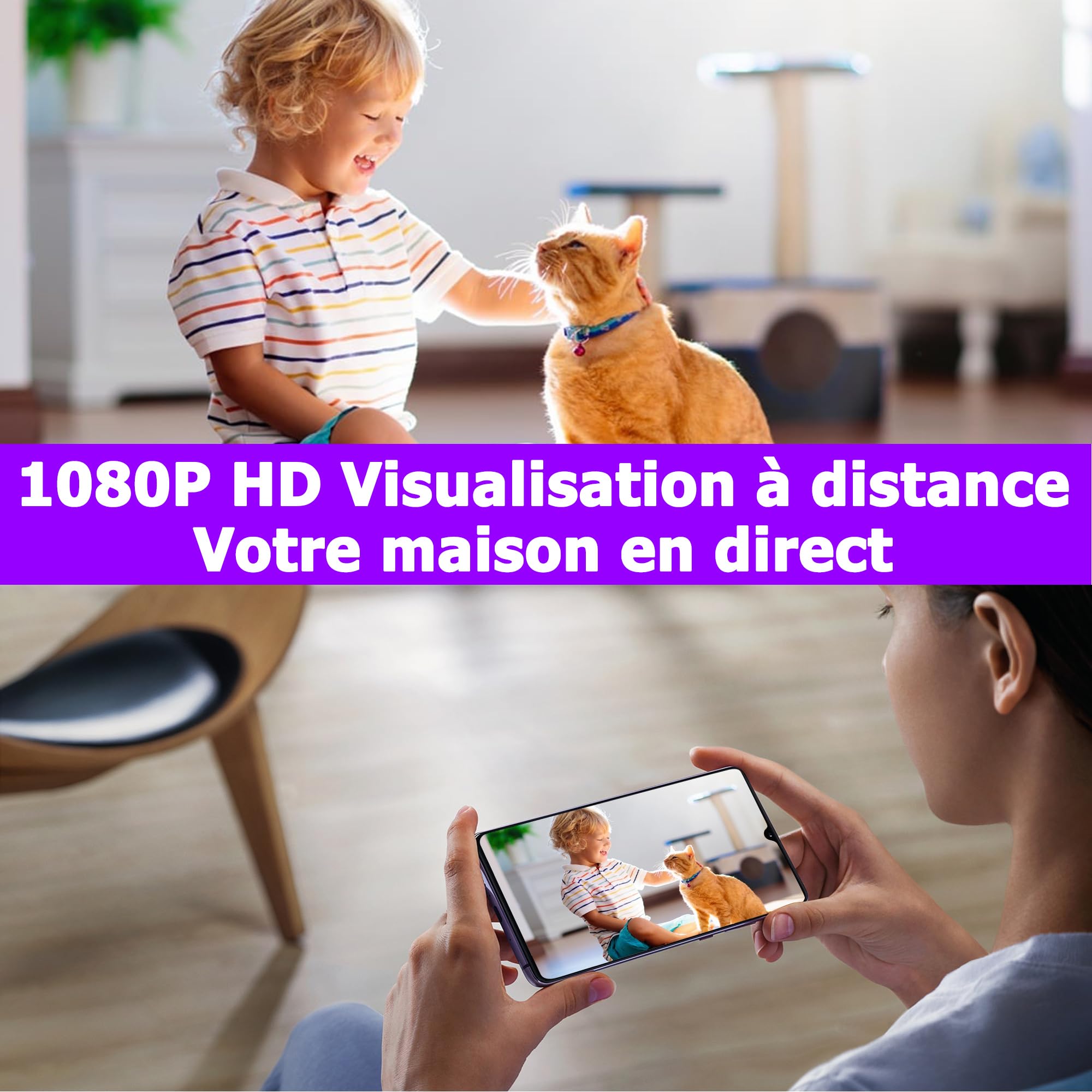 Camera Espion 1080P Camera Surveillance WiFi Mini Caméra Espion sans Fil Cameras Espion WiFi A Distance Discrete Micro Caméra Espion Spy Cam sans Fil Detecteur Mouvement