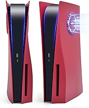 Compatible Cover Plates for PS5 Disc Edition with Cooling Vents, Anti-Scratch Dustproof Protective Faceplates for Playstation 5 ABS Replacement Shell