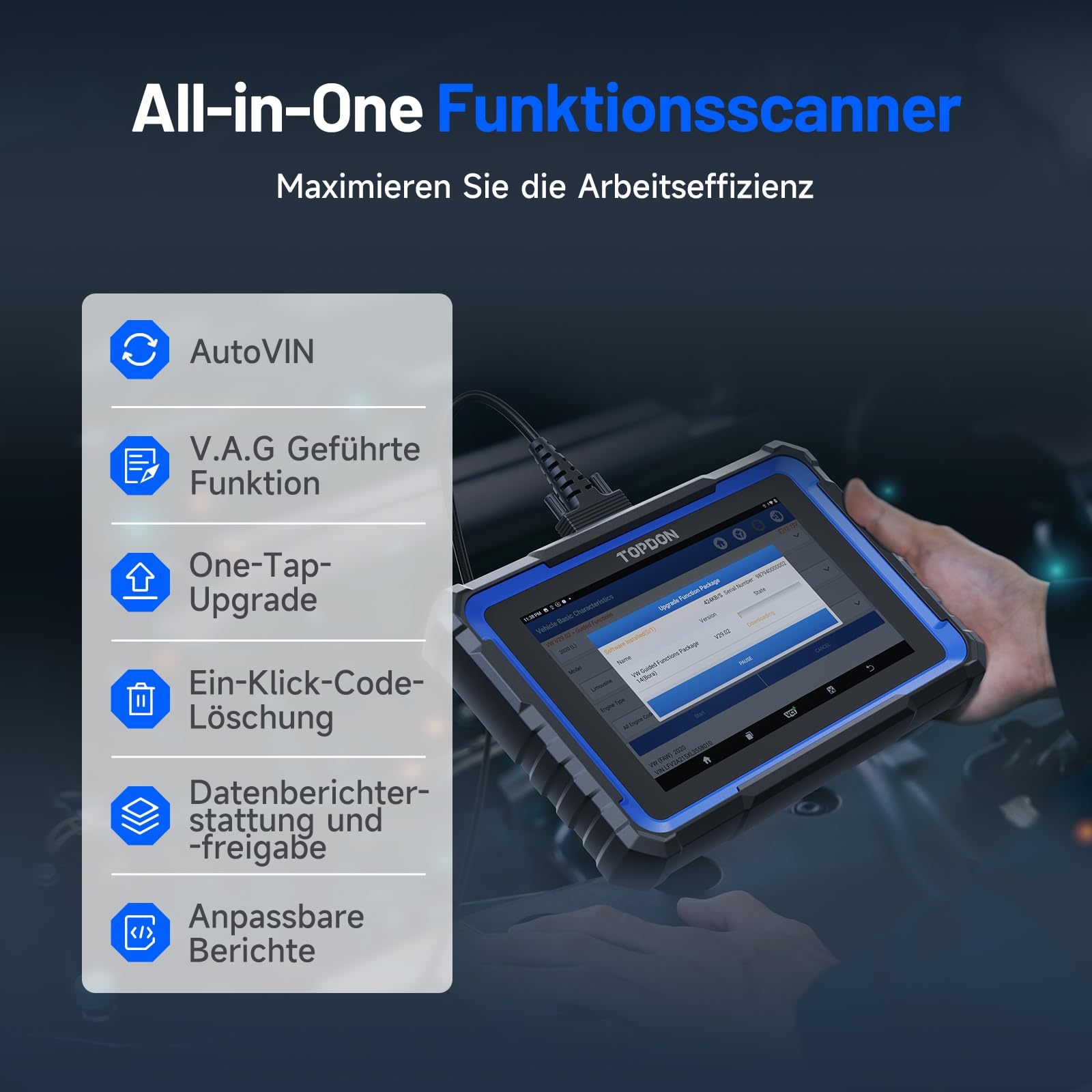 TOPDON Phoenix Nano OBD2 Diagnosegerät ECU Codiergerät mit Vollsystem