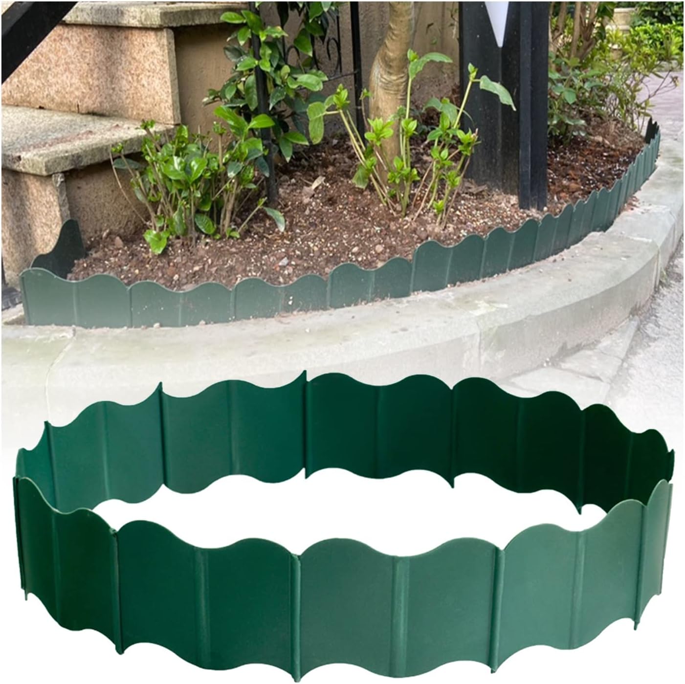 Amazon.co.jp PENGFEI ガーデンローンエッジフェンス、20PCS 屋外 花壇 プラスチック DIY 飾る フェンス、 連動