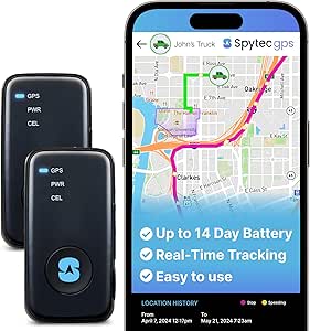 (2 Pack) Spytec GPS Smart Mini GPS Tracker for Vehicles Cars Trucks Loved Ones, Fleets, Hidden Tracker Device for Vehicles with Unlimited US and Worldwide Real-Time Tracking App - USA Made Tech asin的图片