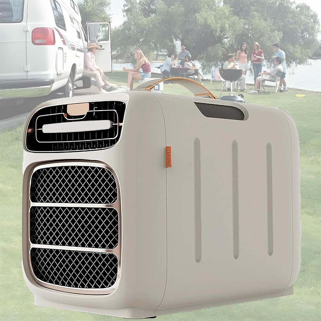 MazmornFly Portable Camping Air Conditioner for Rvs,Tents,And Small Spaces,220V 5,121 BTU,420 W Low Power,12-H Timer,Remote Control,Rapid Cooling,Dehumidifier,Sleep Mode Onlycooling