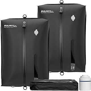 EULANT Sacos de vácuo profissionais para viagens com bomba, saco de compressão reutilizável para malas / mochila, impermeáveis sacos de vácuo para roupa com fecho de correr Hermético IPX8 Global Recycled Standard Global Recycled Standard Global Recycled Standard