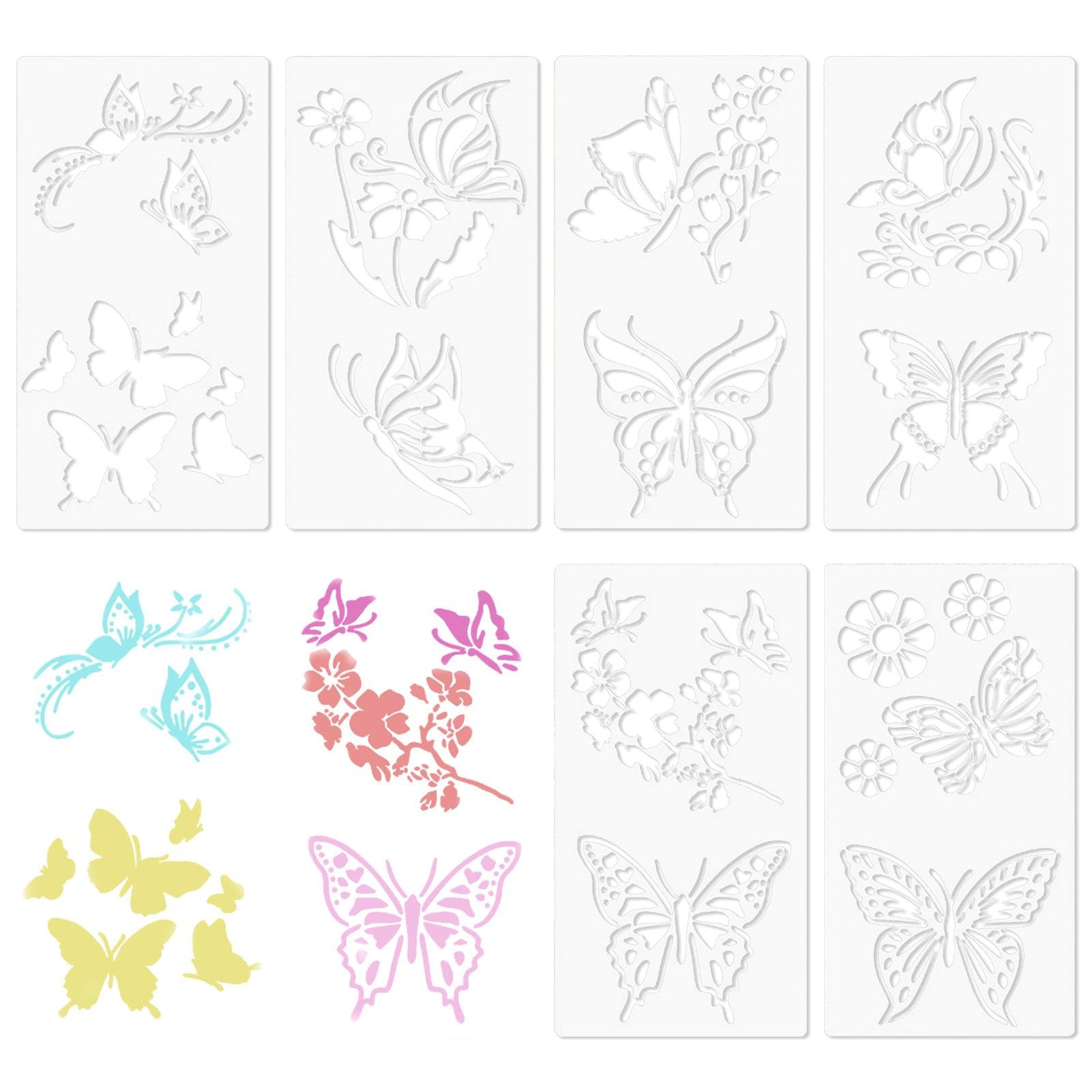 Amazon.co.jp: 蝶の絵のテンプレート、蝶のテンプレート,花と蝶