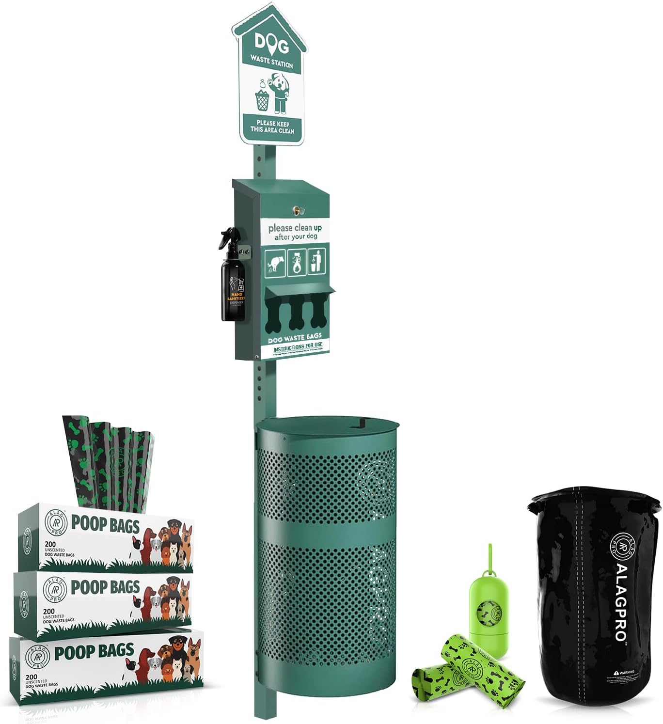 2024 Pet Waste Station Outdoor Dog Waste Station