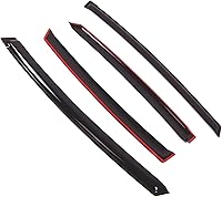 Vista 2 de Tuningpros WD2-742B Dark Smoke 4 Pcs Set Window Visor (Outside Mount) Deflector Rain Guard Compatible with 2016-2018 Toyota Prius V