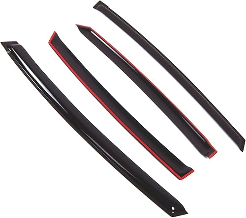 Miniatura 2 de Tuningpros WD2-742B Dark Smoke 4 Pcs Set Window Visor (Outside Mount) Deflector Rain Guard Compatible with 2016-2018 Toyota Prius V