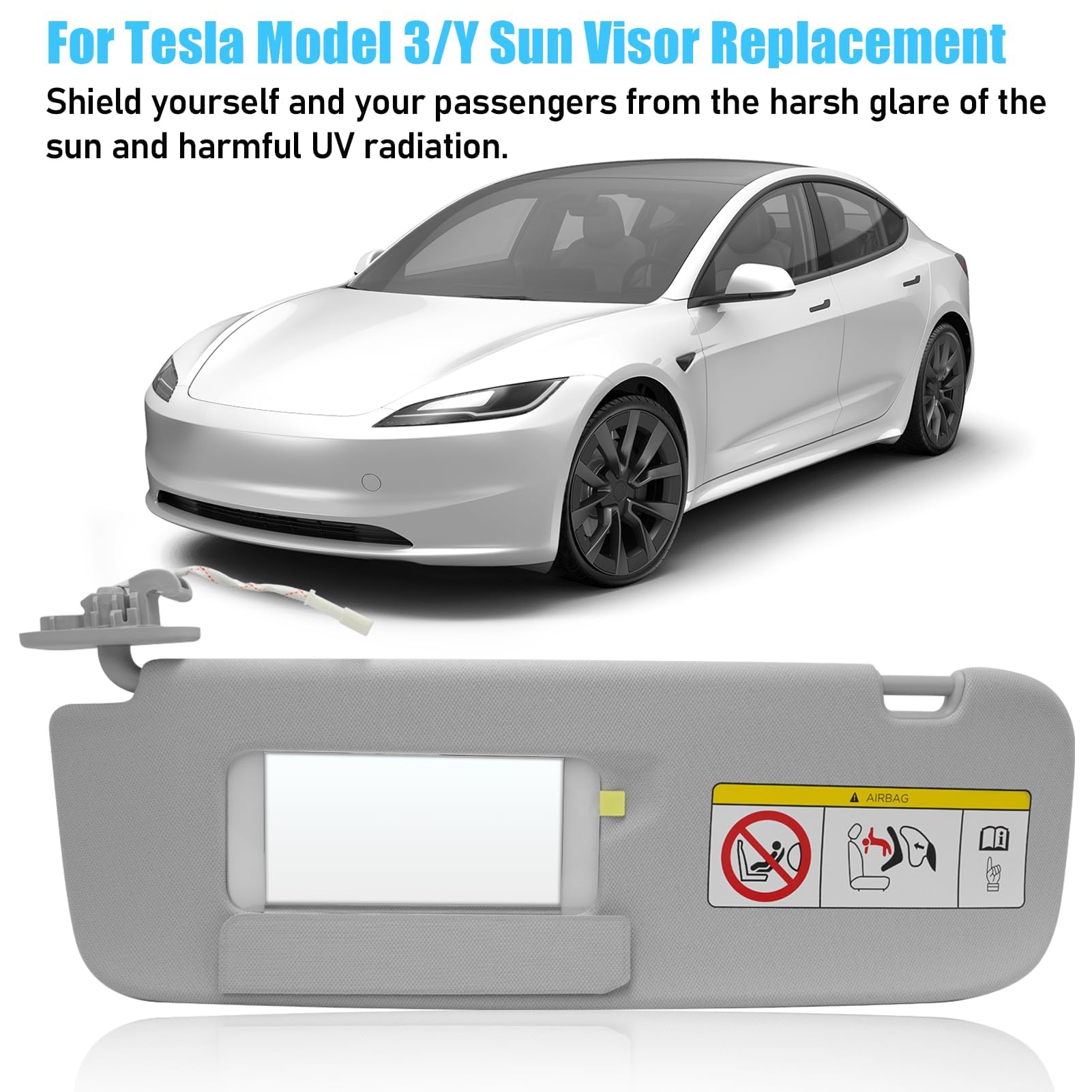 Amazon.com: Jaronx Compatible with Tesla Model 3/Y Sun Visor 2021