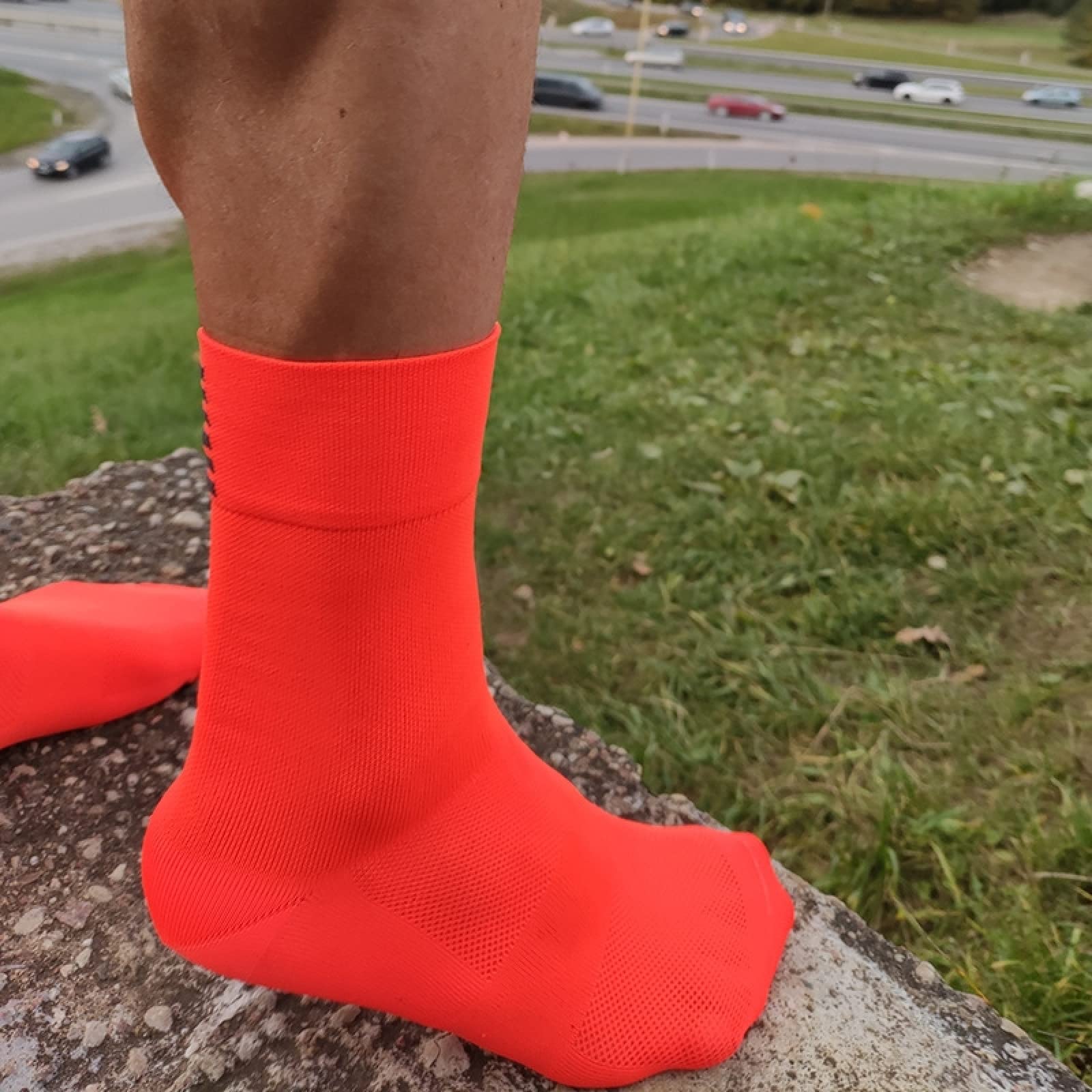 Skarpety dla mężczyzn sportowe wyścigi kolarskie skarpety zestaw oddychające skarpety rowerowe szosowe męskie i damskie 10 szt, Bh13, L