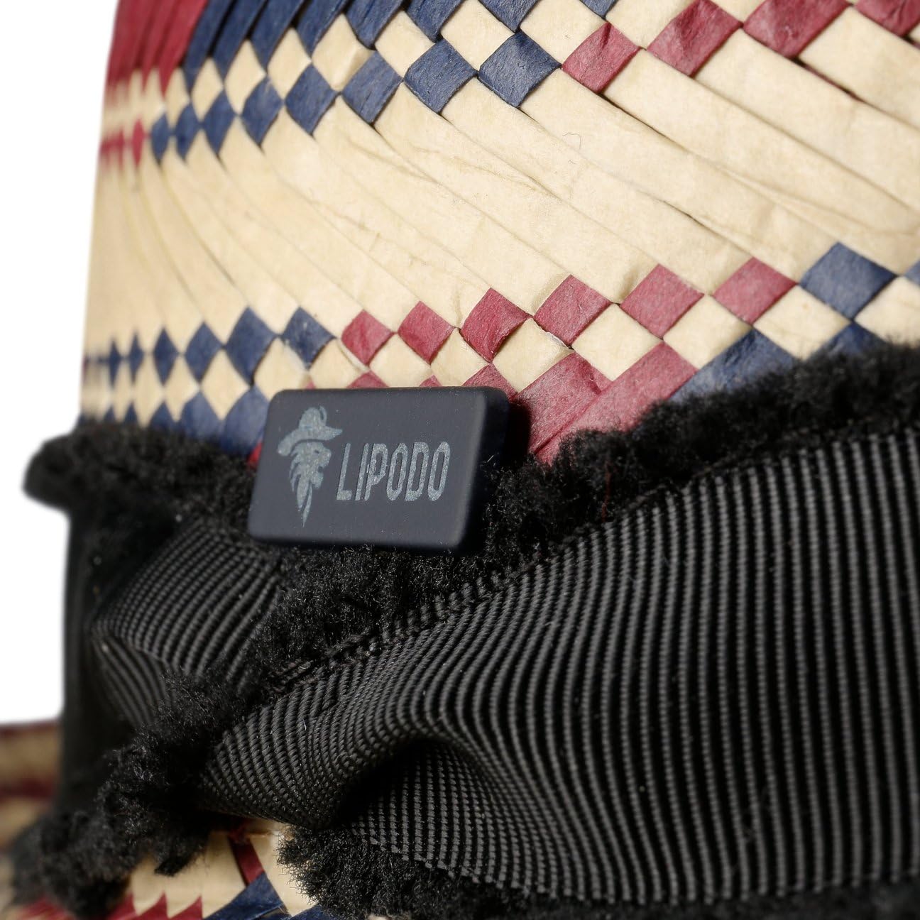 Lipodo Chapeau en Paille Berdasco Pork Pie Femme/Homme - Made in Italy de Soleil Plage avec Ruban Gros Grain Ete Printemps-ete