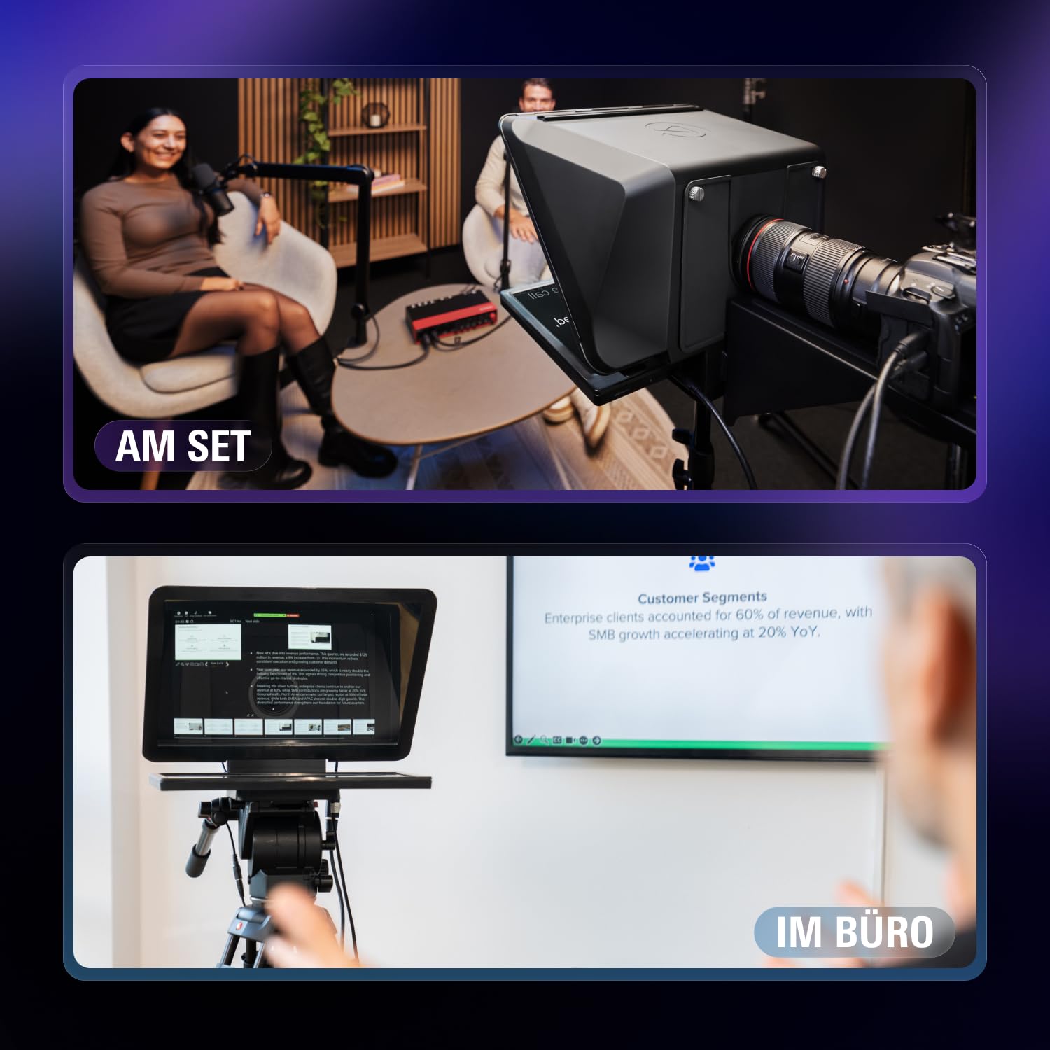 Elgato Prompter XL, vollformatiger Teleprompter, abnehmbar | 15,6-Zoll-Display abnehmbar, Full HD, doppelt als Konferenzmonitor, DSLR, spiegellos, USB-C 3.2