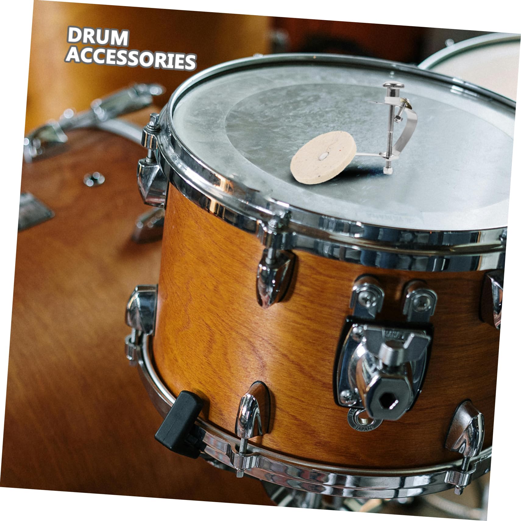 UPKOCH Accessori Per Sordine Per Rullante Smorzatore Del Rullante Pastiglie Di Silenziatore Ammortizzanti Drum Pad Di Controllo Del Tono in Metallo Tamburo Muto Ferro Argentato Beige