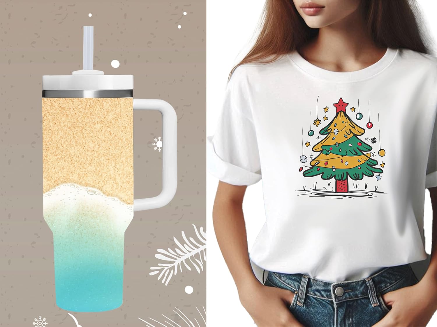 AMZUShome 40 OZ Beach Tumbler with Handle.beach lover gifts.Unique Birthday Christmas Gifts for beach lover.Personalized 40 OZ Beach Tumbler Gifts for Women Men. - Image 6