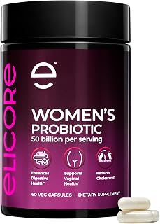Probiotics for Women 50 Billion CFU - Lactobacillus for Digestive & Vaginal Health - Non-GMO, Gluten-Free Blend with MAKTREK Bi-Pass Technology - Vaginal Probiotics - 60 Veg Capsules