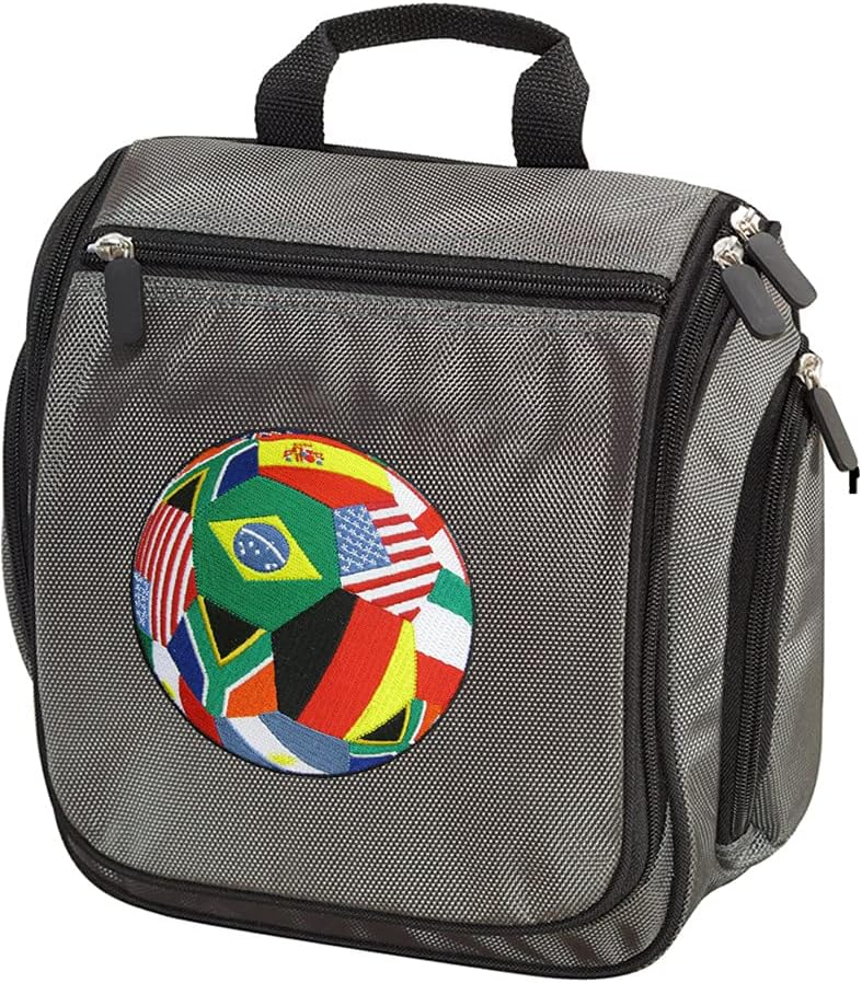 Soccer Toiletry Bags or Mens Shaving Kits HANGABLE Travel
