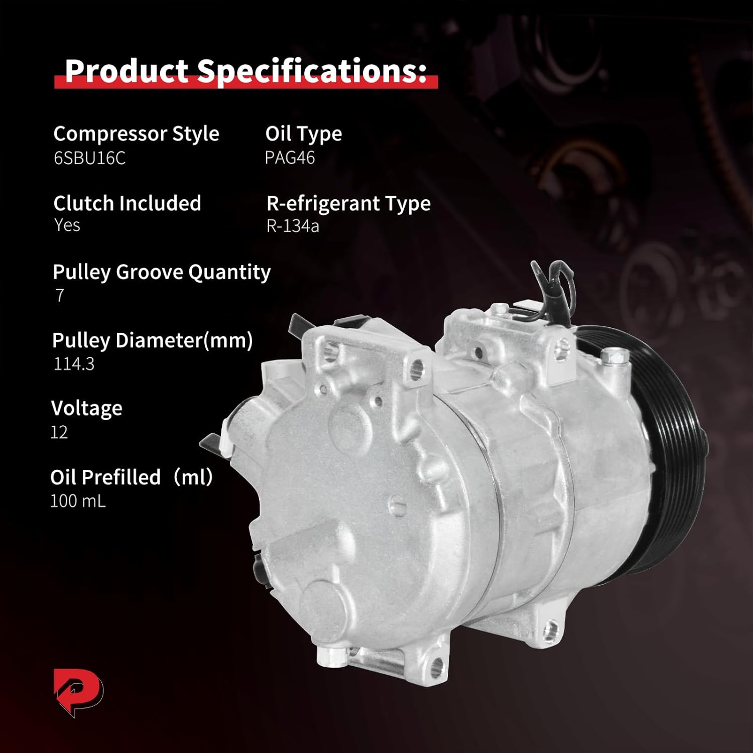 PHOBOOS A/C Compressor with Clutch Compatible with Toyota Avalon 2005-2012, Camry 2007-2011, V6 3.5L, Fast Cooling, Low Noise, Easy Installation, Ref. 98363