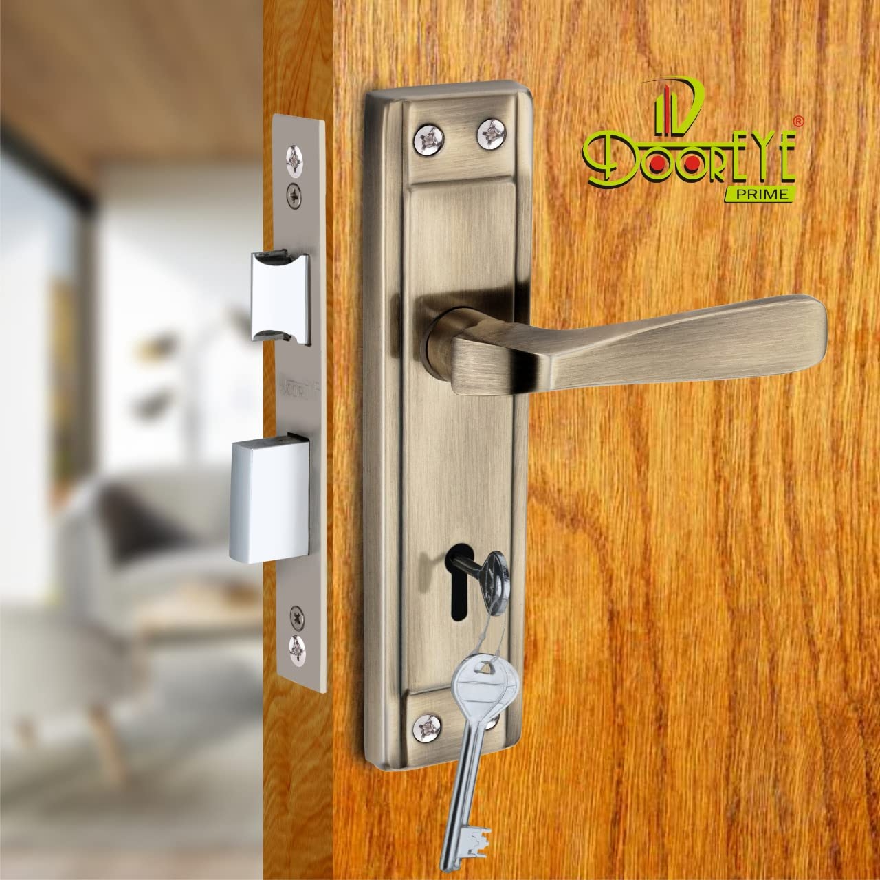 DOOR EYE Mortise Door Handle Set with Lock Body 3 Keys Lock, Bathroom, Bedroom, Living Room Finish Antique Size 7”(ky) (IMH 8008) (B0BPCQH74F) Amazon Price History, Amazon Price Tracker