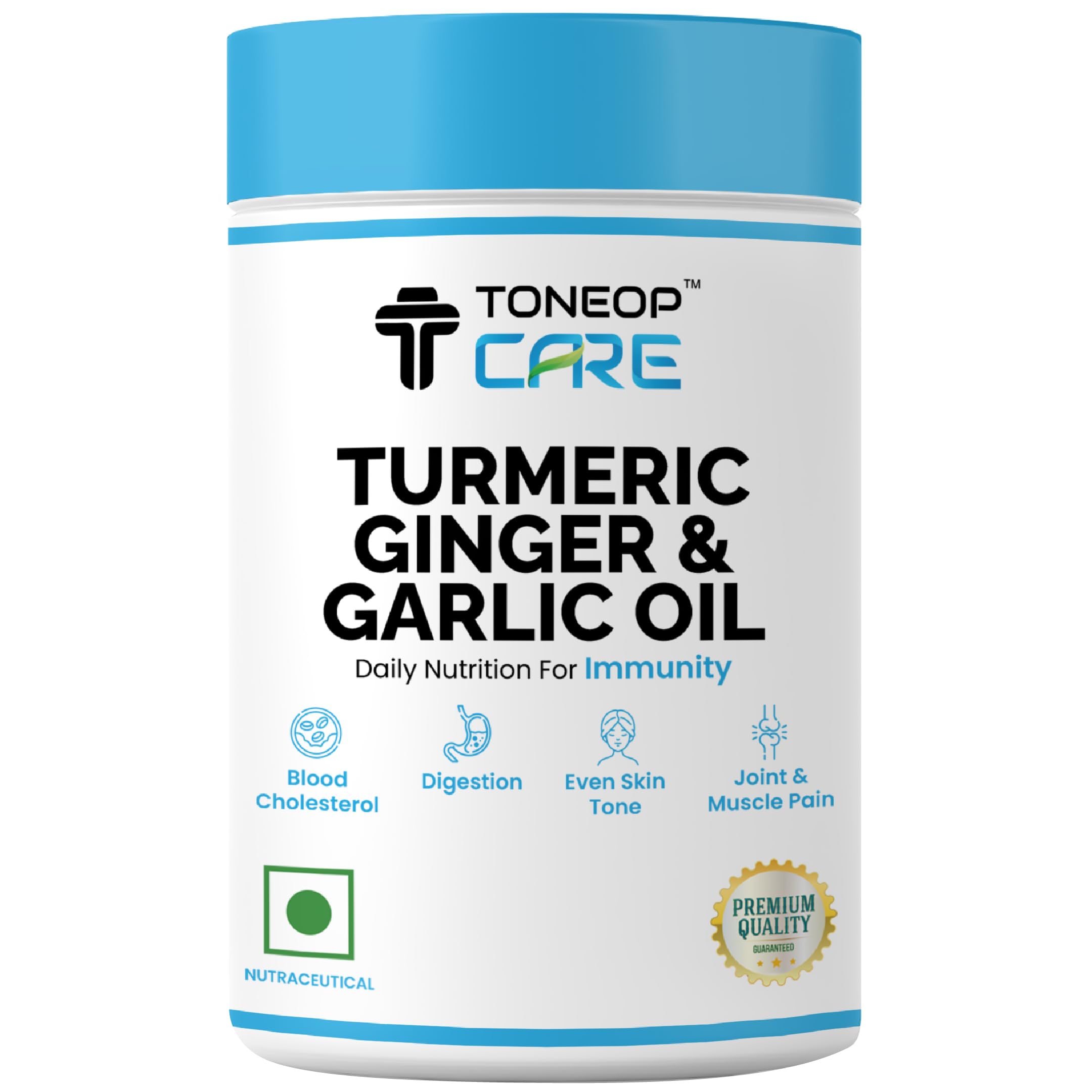 ToneOp Care Turmeric Ginger Garlic Oil Capsules | High Curcumin for Immunity, Digestion, Cholesterol & Blood Pressure Support | Vegan 60 Capsules (B0CDC6Q8K4) Amazon Price History, Amazon Price Tracker