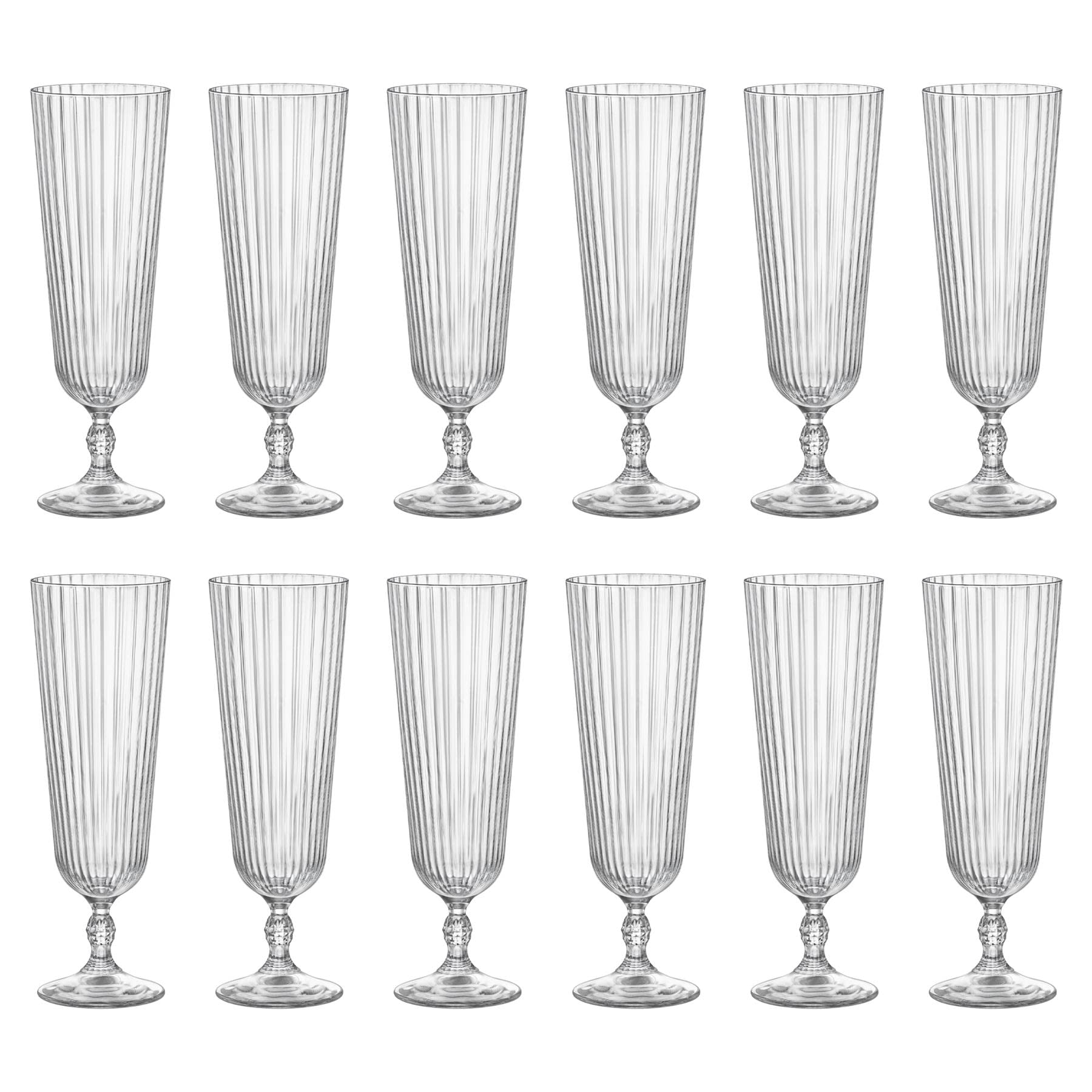 Bormioli Rocco 12x 400ml America '20s Sling Cocktail Glasses - Large Short Stem Stemmed Gin Pina Colada Party Drinking Glass Set