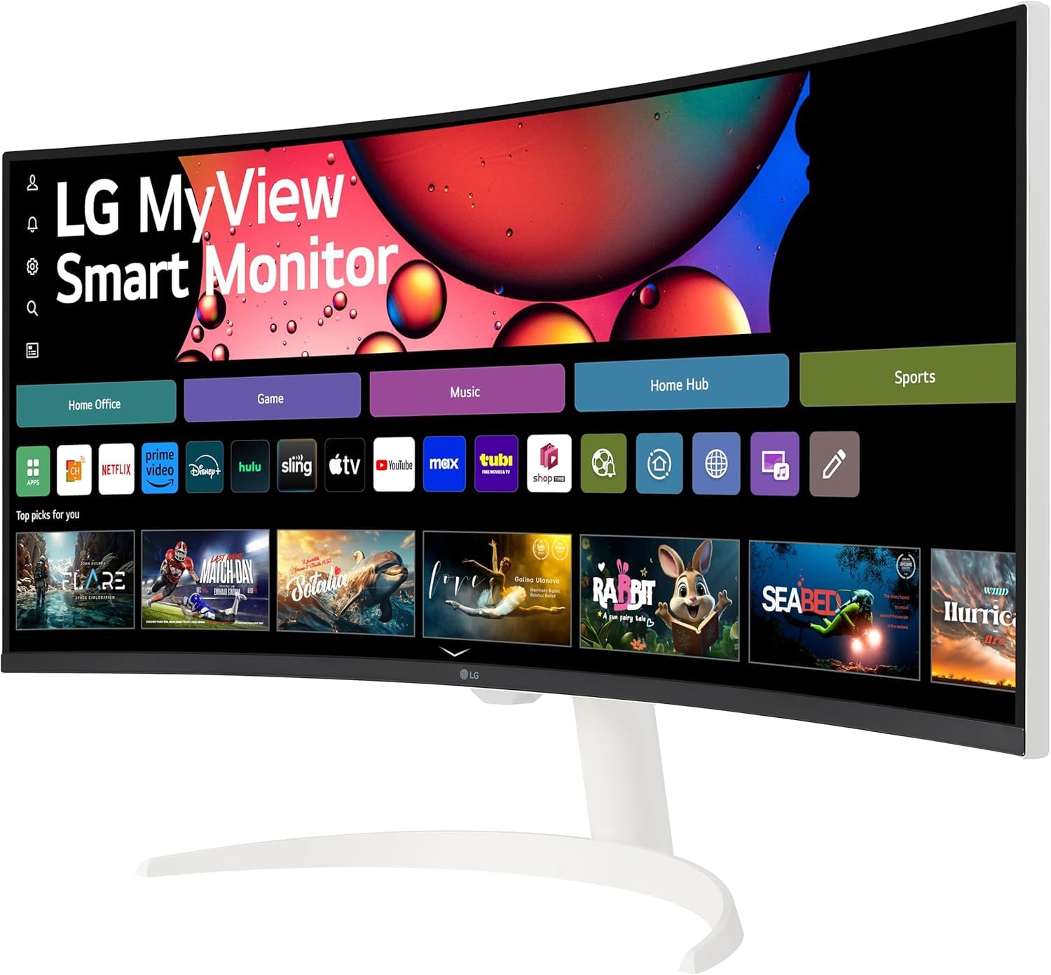 LG モニターディスプレイ 34SR63QA-W 34インチ ワイドモニター LG 34SR63QA-W 34” QHD UltraWide Smart Curved Monitor, 100Hz, HDR10