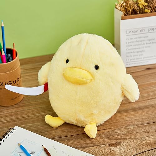 Miniatura 5 de Muimray Lindo pato de peluche con cuchillo, animales de peluche de pato, juguetes suaves de patito, almohada divertida de regalo para niños y