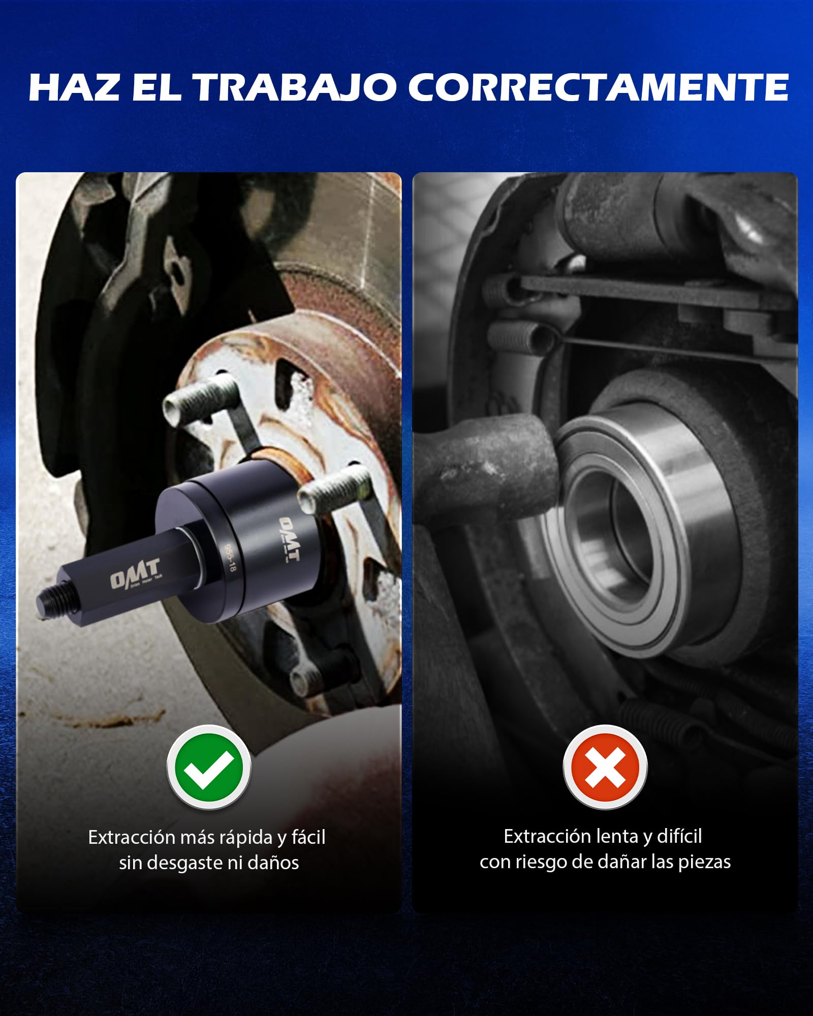 ORION MOTOR TECH 24 PCS Herramientas de Cojinetes de Rueda Juego de Herramientas Extractoras de Rodamientos para Extracción e Instalación de Rodamientos de Tracción Delantera con Tornillos Deslizantes