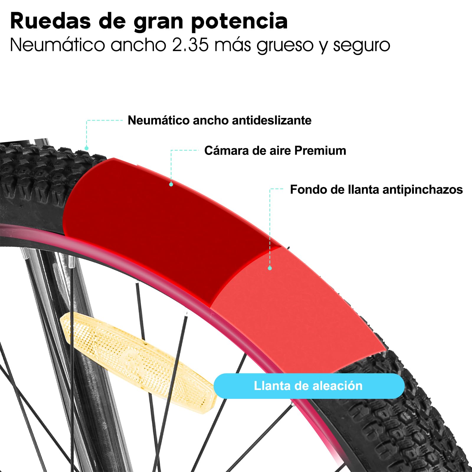 HILAND Bicicleta BMX Freestyle 24/26”, para Niños y Adolescentes de 8 a 16 Años, BMX con 2 Pegs, para Chicos y Chicas