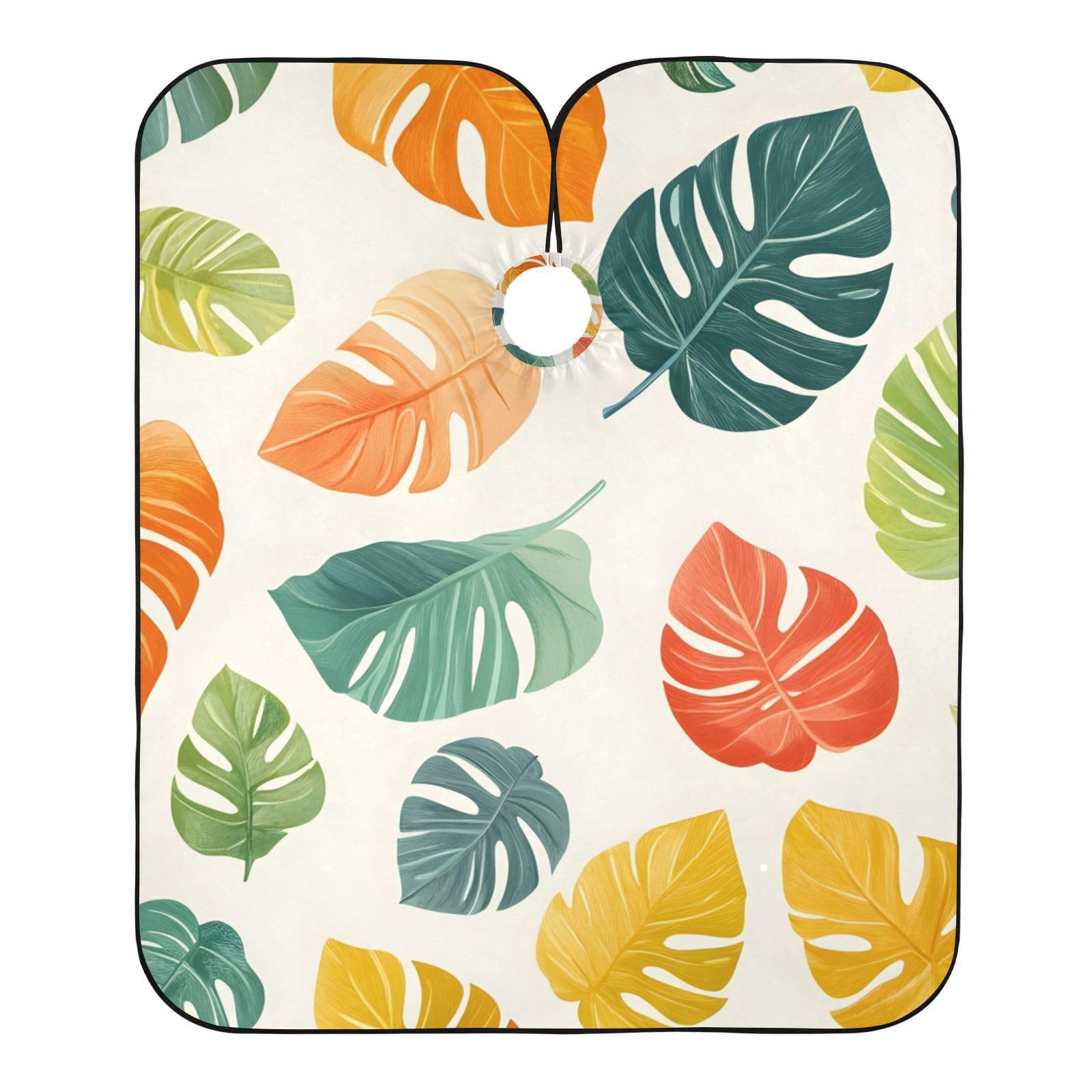 Hezely Colorful Tropical Foliage Hair Dye Cape, Barber Cape for Adults,Waterproof Salon Cape,Waterproof Hairdressing Styling Hair Cutting, 65