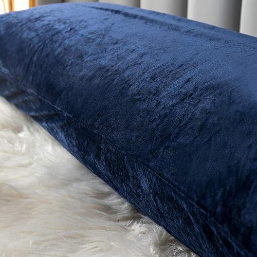 Miniatura 5 de Funda de almohada corporal de terciopelo con cremallera oculta, suave y acogedora, funda de almohada de franela con cremallera (20 x 48 pulgadas,