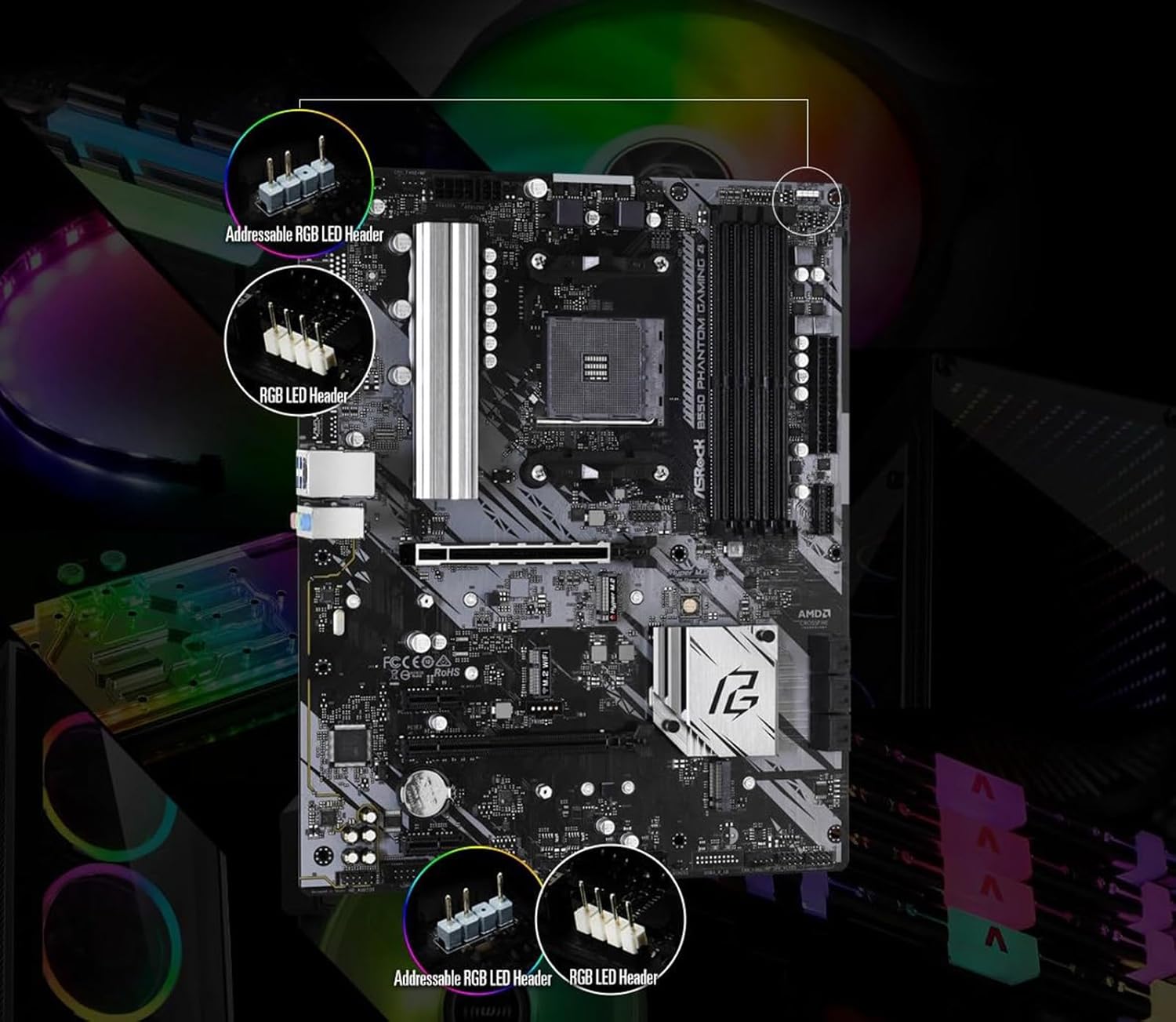 MICRO CENTER AMD Ryzen 5 5500 Desktop Processor with ASRock B550 Phantom Gaming 4 AM4 Motherboard