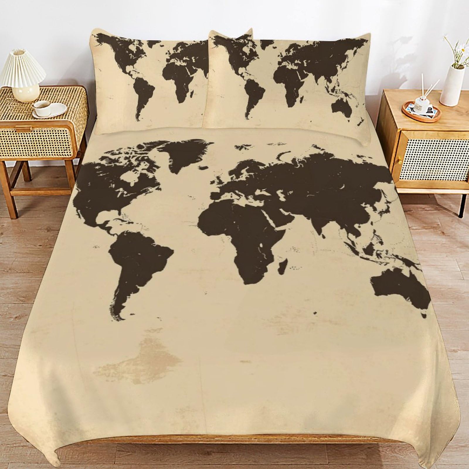 Juego de ropa de cama de 3 piezas 200x200 cm funda nórdica de microfibra infantil con cremallera