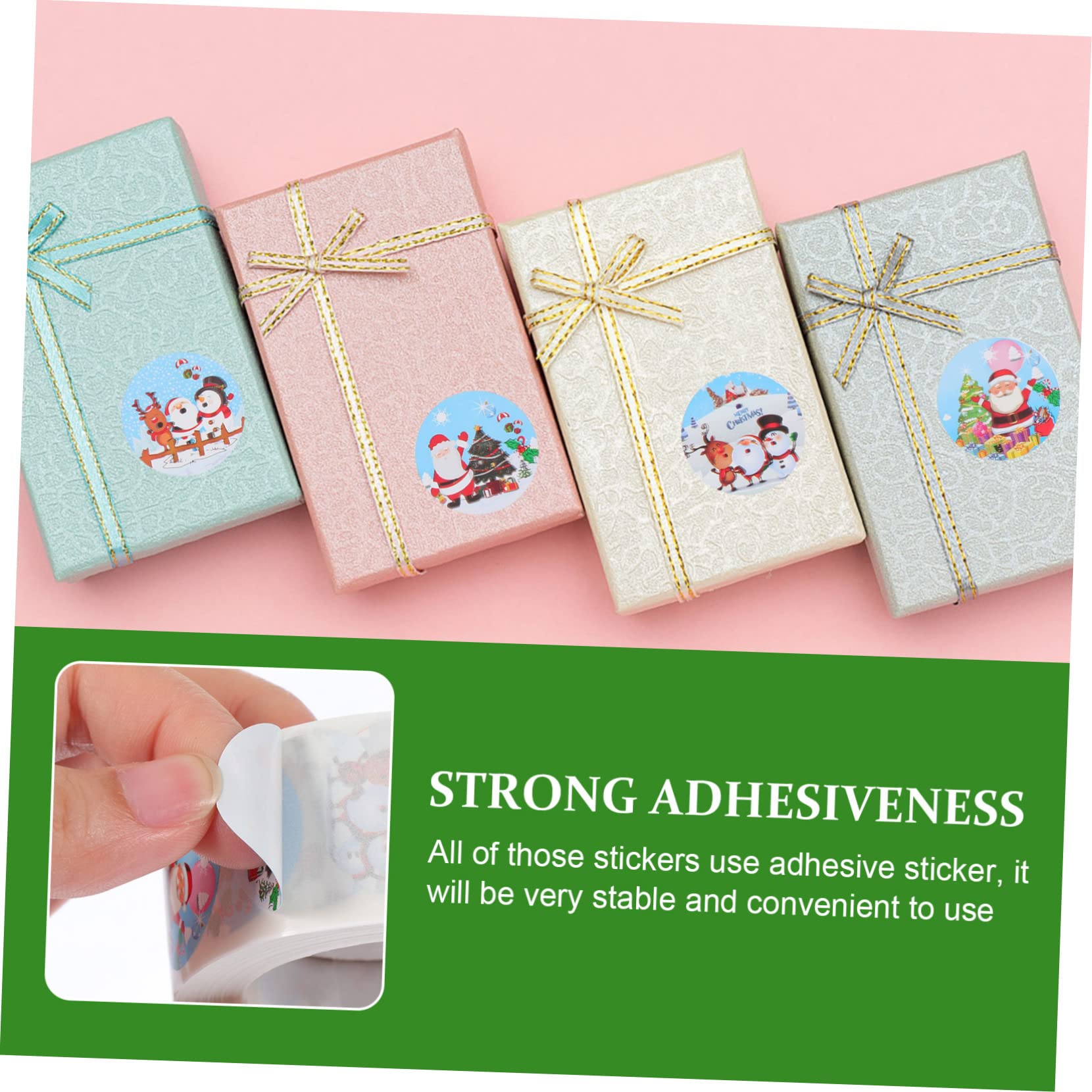 SHINEOFI 18rotoli Etichette Adesive Natalizie Animati Confezione Stickers Per e Decorazioni Per Confezionare e Personalizzare Festivi