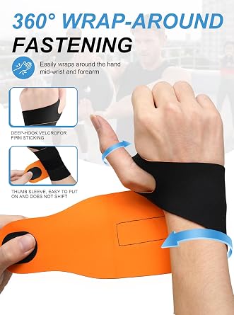 Wrist Brace for Carpal Tunnel: Wrist Support Compression Wraps for Women and Men Arthritis Tendonitis Pain Relief fits Left and Right Hands 1 Pack Black