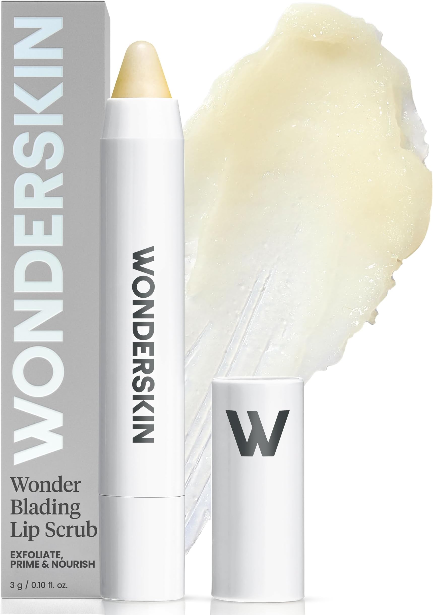 3-in-1 Lip Scrub Exfoliator & Moisturizer, Lip Exfoliator Scrub, Hydrating Balm for Soft, Nourished, Flake-Free Lips with One-Step Prep, 0.10oz