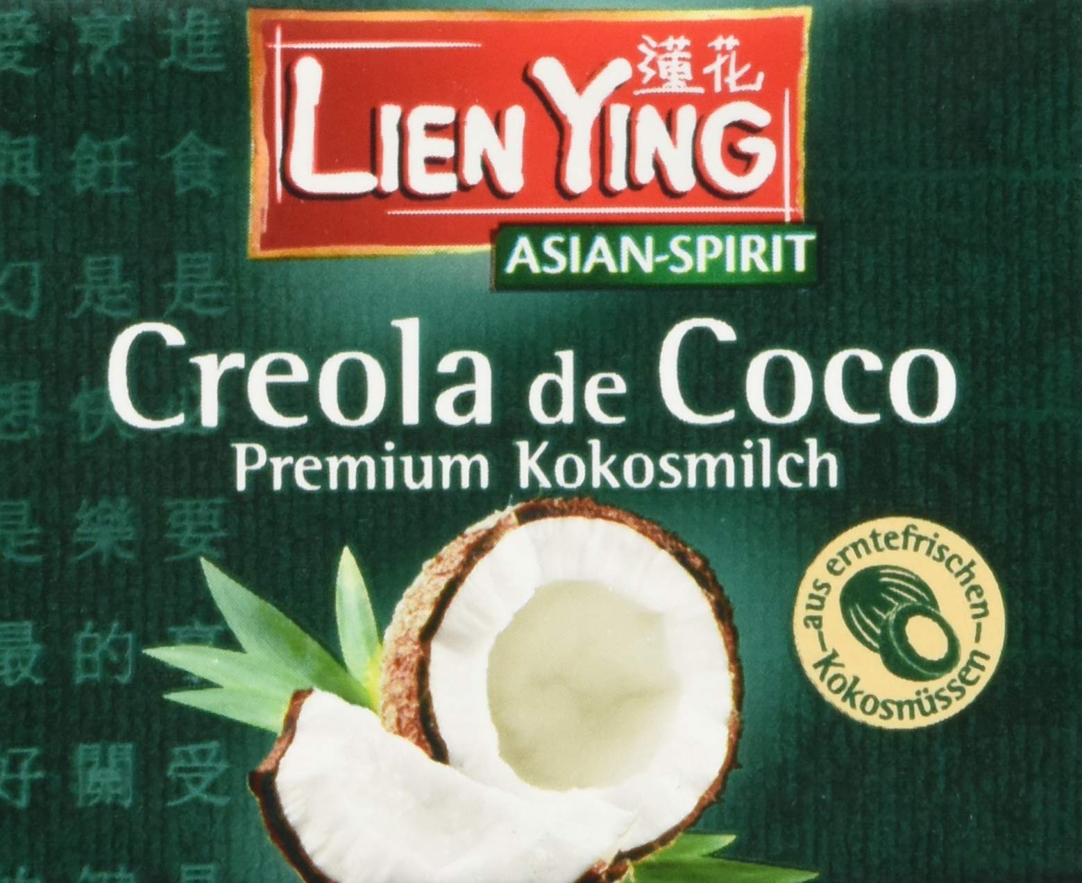 Lien Ying Kokosmilch, Premium Qualität, 12er Pack (12 x 200 ml)