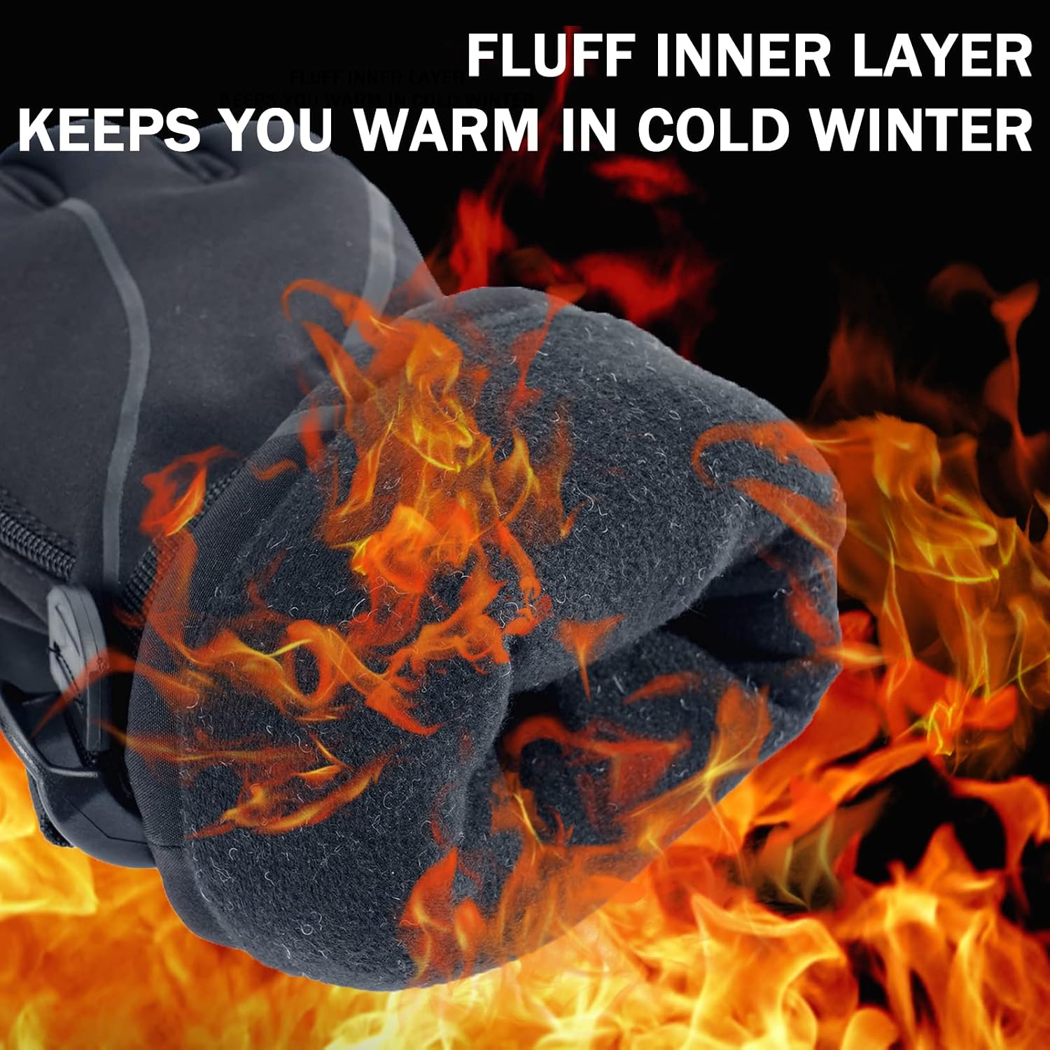 Ski Gloves Winter Waterproof & Windproof Snowboard Snow Warm Touchscreen Cold Weather Boys Man Women Breathable Skiing & Snowboarding Glove Wrist Leashes